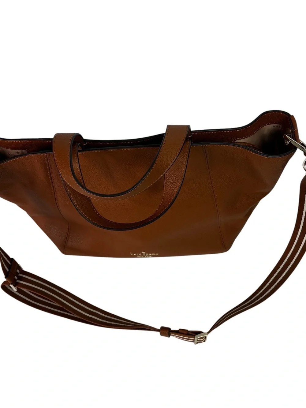 Kate spade New York Rosie Satchel Handbag Pebbled Leather Warm Gingerbread